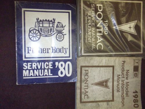 1980 pontiac firebird trans am grand prix service shop repair manual set factory