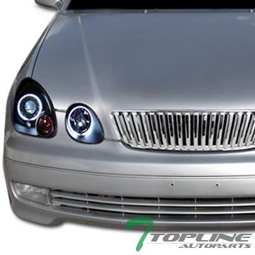 Chrome vertical sport front hood bumper grill grille abs 98-05 lexus gs300 gs400