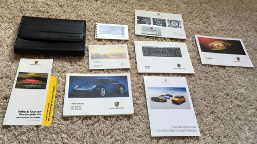 2001 01 oem factory porsche 996 carrera complete owner manual set leather case