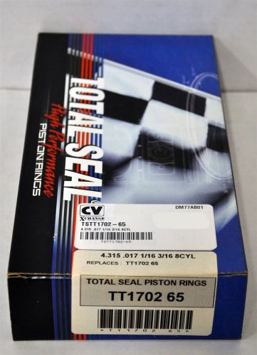 Total seal tt1702-65 tnt top gapless 2nd ring set 4.185 .017 1/16 3/16 std oil