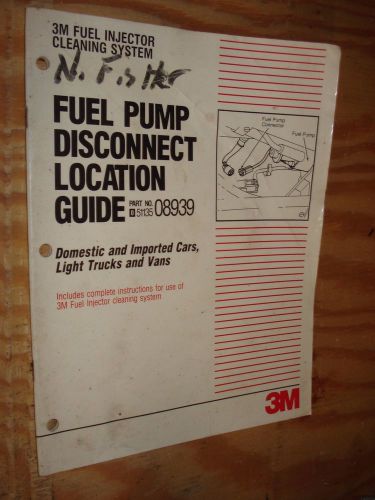 Fuel pump disconnect location manual shop service gm dodge ford 3m