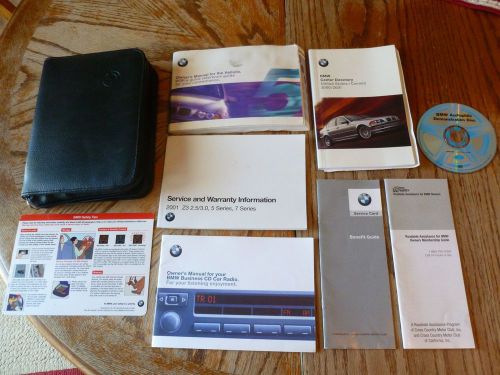 01 2001 bmw 5 series owners manual with case 525i 530i 540i sedan &amp; sport wagon