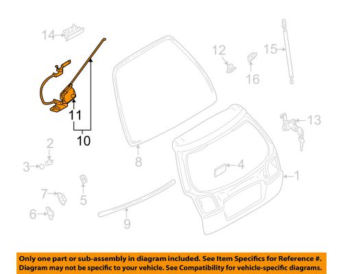 Subaru oem 2004 outback liftgate-lock 63032ae02a