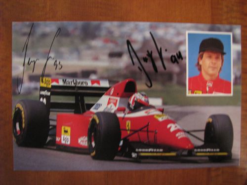 Ferrari official postcard 1993~ f93a 720/93~gerhard berger w/autograph