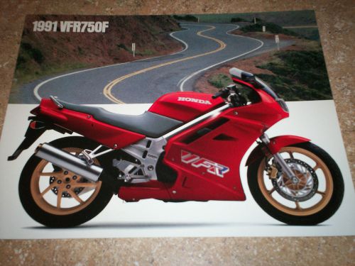 1991 honda vfr750f vfr750 vfr 750 sales brochure