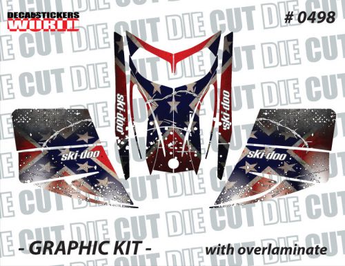 Ski-doo rebel rev mxz snowmobile sled wrap graphics sticker decal kit 03-07 0498