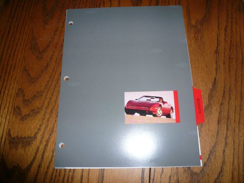 1990 chevrolet corvette story model overview color &amp; trim &amp; facts pages