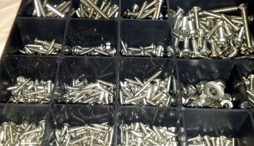 1440 pcs of 46 diff stainless steel screws, nuts &amp; washers interior exterior