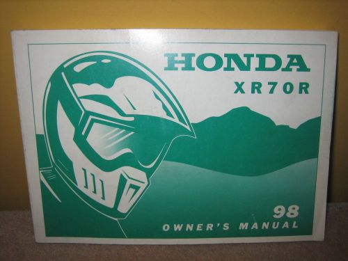 1998 honda xr70r oem owners manual book service owner&#039;s xr70 70 xr 70r 98