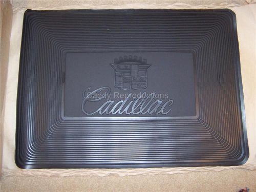 1941 - 1966 cadillac crest logo script trunk rubber mat