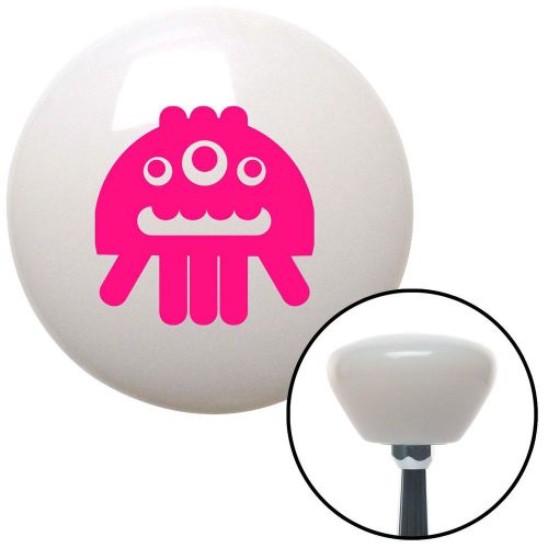 Pink funny 3 eyed alien white retro shift knob with m16 x 1.5 insertgear