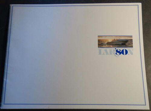 Nice large vintage 1980 larson boats sales brochure 28 pages  (941)