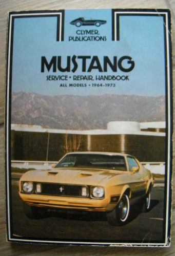 Vintage 1964-1973 clymer ford mustang repair manual service * repair * handbook