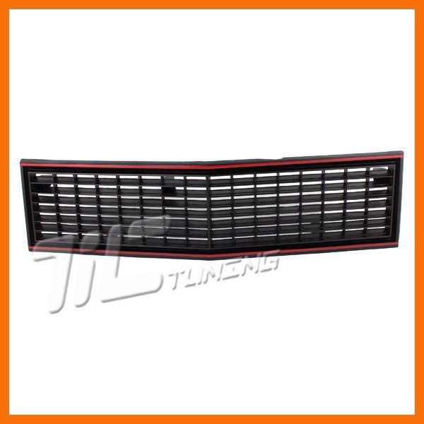 79-83 chevy chevette scooter front grille gm1200160 red stripes black cross grid