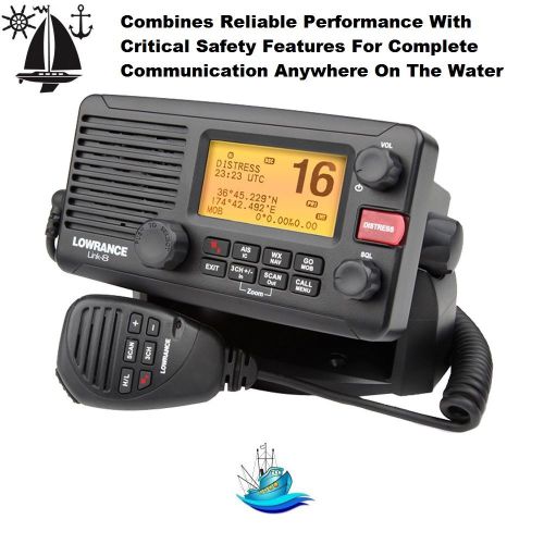 Lowrance flush mountable link-8 vhf marine radio: rugged dual-channel receiver