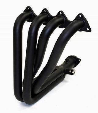 Yonaka 4-1 itr b series exhaust header black steel integra civic crx del sol