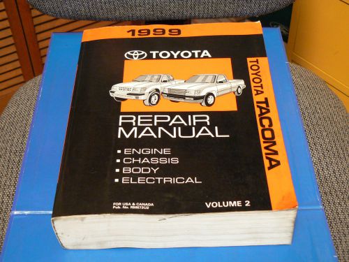 1999 toyota tacoma service repair manual/ volume 2/ original equipment