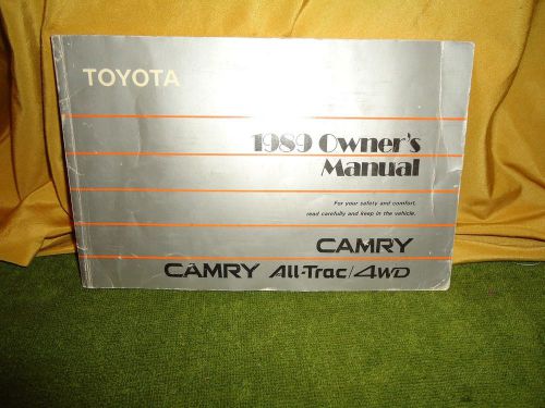 1989 toyota camry all-trac/4wd owner&#039;s manual - very good used condition