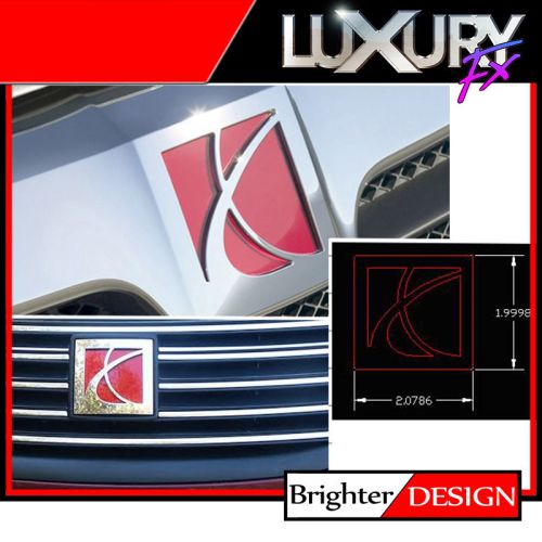 2p stainless steel saturn logo emblem fits 2005-2007 saturn ion 4dr by luxury fx