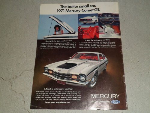 1971 mercury comet gt article / ad