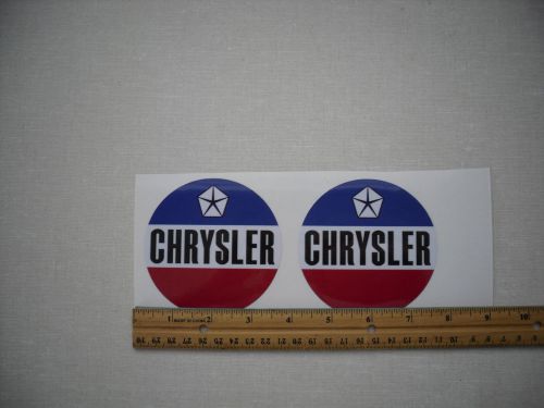 A pair of chrysler decals for your truck, car, race car, boat 3 1/4&#034; diameter ea