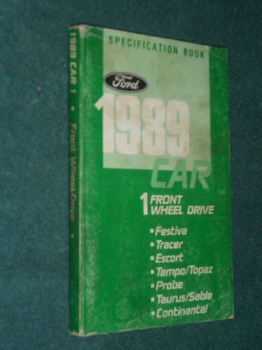 1989 ford lincoln mercury fwd service specifications book / original!!