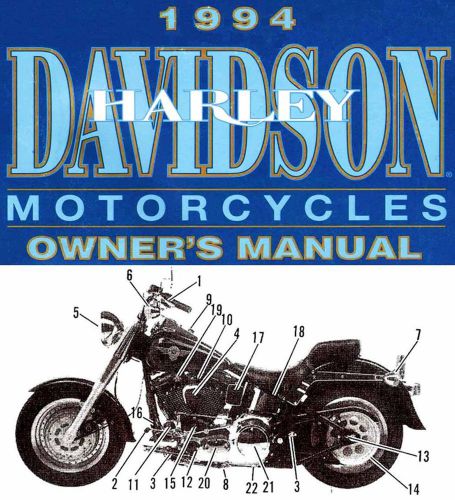 1994 harley-davidson all models owners manual -flstf fat boy-fxlr-flhtc-fltc-xlh