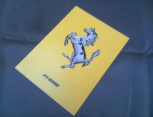 Ferrari f1-2000 formula 1 advertising brochure original michael schumacher barri