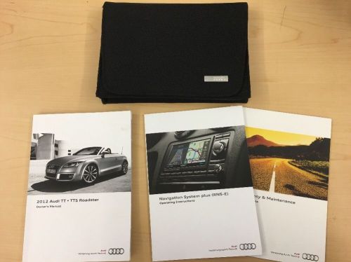 Oem 2012 audi tt tts roadster owner&#039;s manual