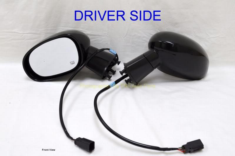 Left - power, heated outside side view mirror 2008 2009 2010 dodge challenger