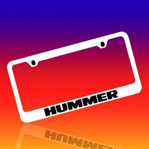 Hummer h1 h2 h3 genuine engraved chrome metal tag plate holder license frame oem