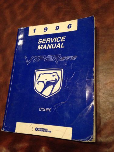 1996 dodge viper gts coupe factory repair service shop manual