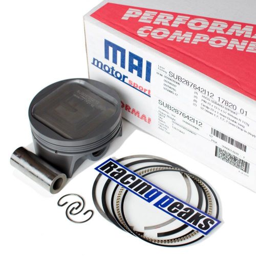 Subaru impreza wrx sti ej20/207 92.50mm cr8.0 forged pistons mahle sub287642i12