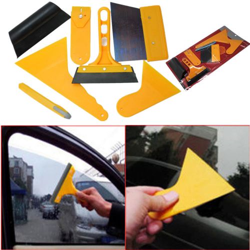 7pcs car auto window scraper wrap tint vinyl film squeegee cleaning tool kit new