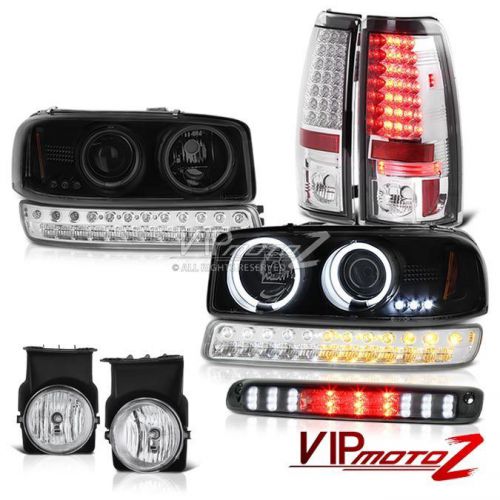 03-06 sierra slt 3rd brake light foglights led tail lamps parking ccfl headlamps