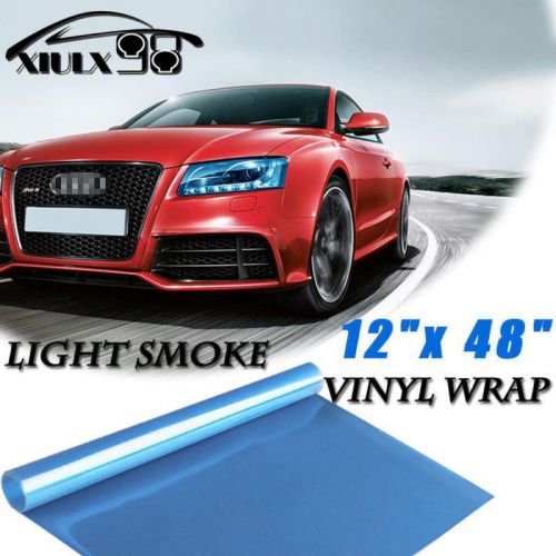 12&#034; x 48&#034; new gloss blue headlight taillight fog light tint film vinyl wrap car