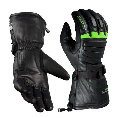 Katahdin apex black green insulated waterproof motorcycle snowmobile glove