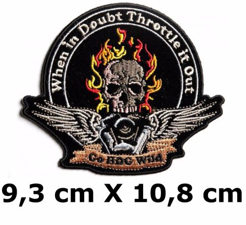 Patch throttle it out skull chopper motard harley 9,3 cm x 10,8 cm