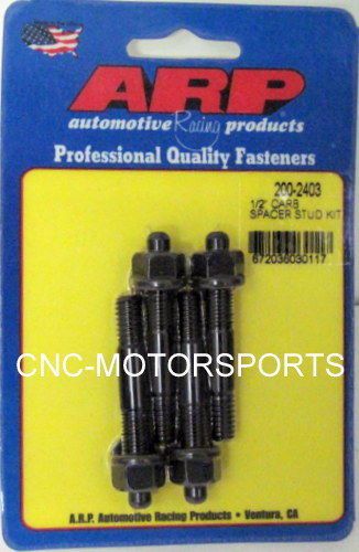 Arp carb stud kit 200-2403 1/2&#034; spacer 5/16 oal 2.25 black oxide qty 4