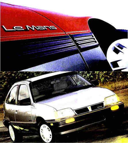1988 pontiac lemans factory brochure -lemans aerocoupe-lemans se sedan