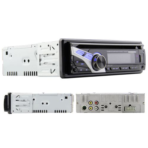 Lcd single 1 din stereo in-dash audio fm receiver cd/dvd mp3 player subwoofer sd