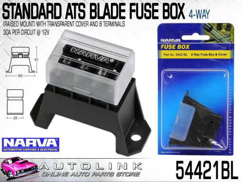 Narva 4-way standard ats blade fuse box (raised mount) 30 amp per circuit
