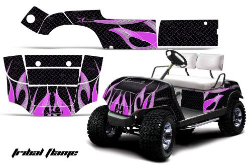 Yamaha golf cart parts - graphic kit wrap amr racing decals 95-06 model flame pb