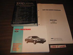 1990 ford mustang shop/service manual + evtm electrical/vacuum &amp; wiring diagrams