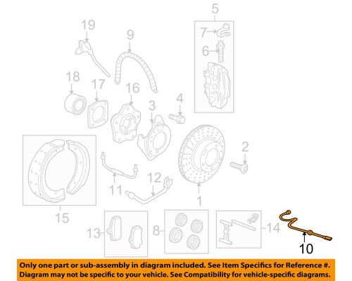 Porsche oem 06-12 cayman rear brake-flex hose 98735558101