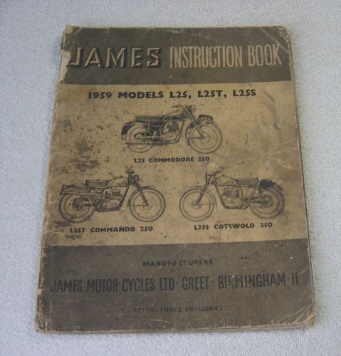 James l25 commodore 250 l25t commando l25s cotswold motor cycles 1958 manual