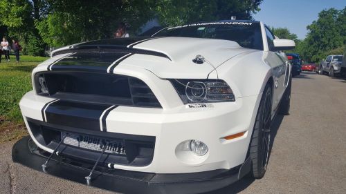 Front splitter 2010-2014 shelby gt500 mustang w/2 support rods&amp; 2 winglets