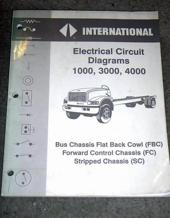 1993 1994 international electrical diagrams bus, fwd control, stripped chassis