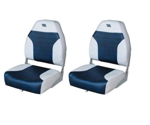 2 wise boat seats, grey/ navy