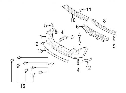 Ford oem parking aid sensor bracket 8e6z15k861aa image 15